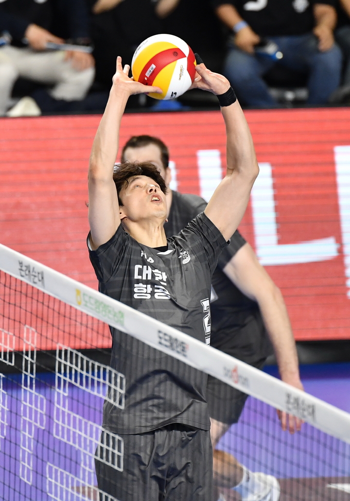 [서울=뉴시스]대한항공 한선수. 2023.04.03. (사진=한국배구연맹 제공)&nbsp; *재판매 및 DB 금지
