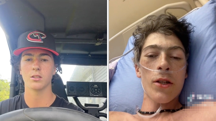 [서울=뉴시스] 말기암에 걸린 뒤 '버킷리스트 챌린지' 영상을 찍어 감동을 준 캐나다 학생 해리슨 길크스(18)가 끝내 숨을 거뒀다고 3일(현지시간) 캐나다 CBC뉴스가 보도했다. (출처 : 소셜미디어 틱톡 갈무리)2023.04.05. *재판매 및 DB 금지