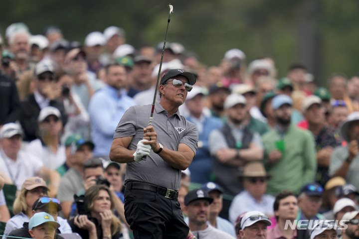 [오거스타=AP/뉴시스]마스터스 미컬슨. 2023.04.04.
