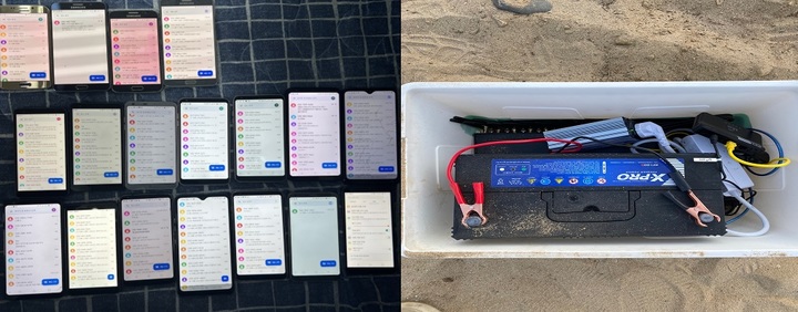 [부산=뉴시스] (왼쪽부터) 모텔과 땅 속에 매설돼 운영된 중계기 (사진=부산경찰청 제공) *재판매 및 DB 금지