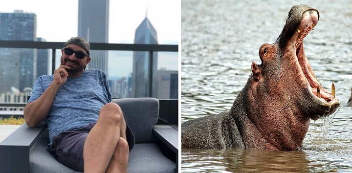 [서울=뉴시스] 짐바브웨 여행 가이드로 활동하던 중 하마의 공격을 받은 폴 템플러(사진)는 자신의 경험담을 적극적으로 공유하고 있다. 템플러는 당시 하마에게 허리까지 집어삼켜졌다. (사진=폴 템플러 페이스북, 픽사베이) 2023.04.13. *재판매 및 DB 금지