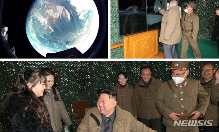 [서울=뉴시스] 북한은 13일 대출력 고체연료 다계단 발동기(다단계 엔진)를 사용한 신형 대륙간 탄도미사일 '화성포-18형'을 첫 시험발사했다고 노동신문이 14일 보도했다. (사진=노동신문 캡처) 2023.04.14
