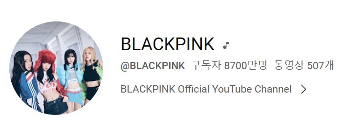 2018년 국내 최초로 다이아버튼을 획득한 케이팝 그룹 블랙핑크가 4월 20일 기준 8700만 명의 구독자를 보유했다.(사진=블랙핑크 유튜브 채널 캡처) *재판매 및 DB 금지
