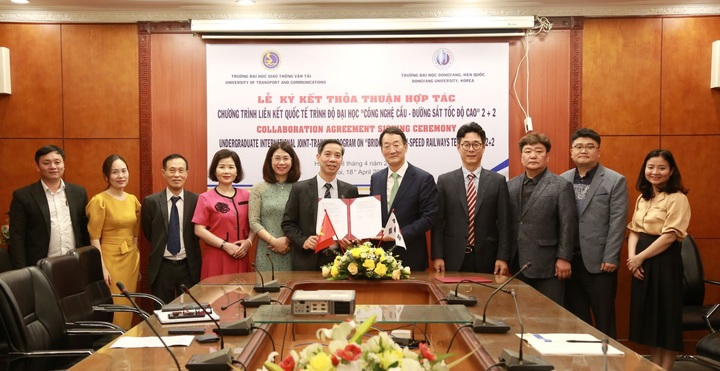 동양대학교와 베트남 교통통신대학교가 철도분야 공동교육 프로그램 개발을 위한 업무협약을 체결하고 있다. (사진=동양대 제공) *재판매 및 DB 금지