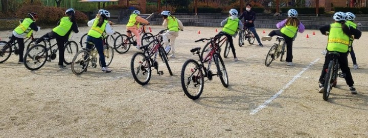 자전거 안전교육 실습 현장. (사진=남양주시 제공) *재판매 및 DB 금지