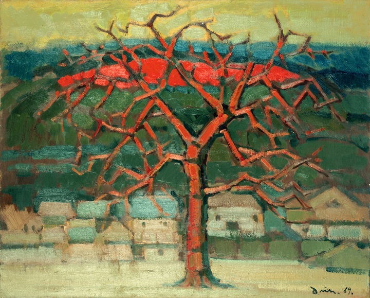 윤중식_고목, 53x65cm, 캔버스에 유채, 1969. 사진=성북구립미술관 제공. *재판매 및 DB 금지