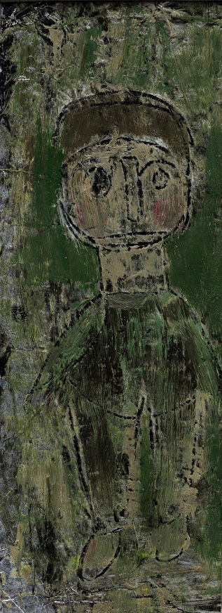 박수근_아기, 16x6cm, 은박지에 유채, 연필, 1960_국립현대미술관 소장(이미지 제공_박수근연구소). 사진=성북구립미술관 제공. *재판매 및 DB 금지