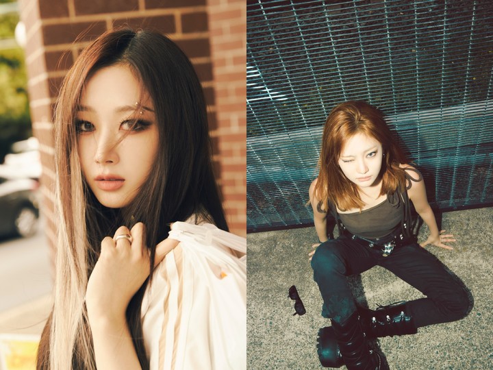 [서울=뉴시스] 에스파 세 번째 미니앨범 '마이 월드' 티저 '이상현상' (왼쪽부터) 지젤, 닝닝 2023.04.25 (사진= SM엔터테인먼트 제공) photo@newsis.com *재판매 및 DB 금지