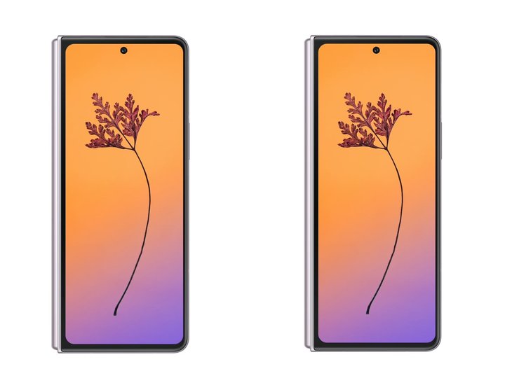 갤럭시 Z 폴드4(왼쪽)과 갤럭시 Z 폴드5 외관 비교. (사진=아이스유니버스 트위터 캡처) *재판매 및 DB 금지