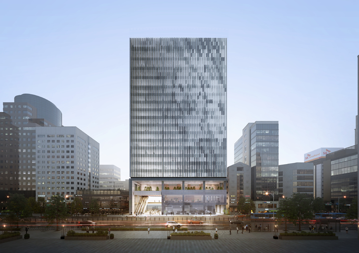 [서울=뉴시스] 현대자동차 국내 사업본부가 일부 층을 임대해 이전할 예정인 서울 강남구 역삼동의 '타이거318빌딩' 투시도. (사진=SK디앤디 제공) 2023.04.27 photo@newsis.com *재판매 및 DB 금지