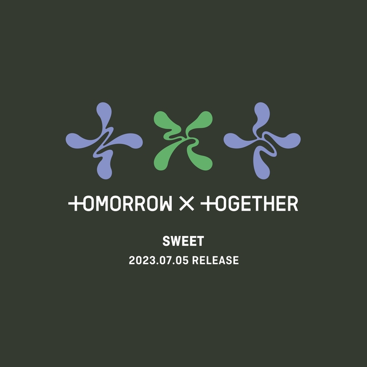 [서울=뉴시스] 투모로우바이투게더 일본 정규 2집 '스위트(SWEET)' 로고. 2023.04.30. (사진 = 빅히트 뮤직 제공) photo@newsis.com *재판매 및 DB 금지