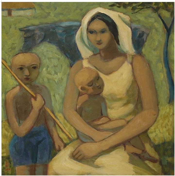 안승각(1908~1995) (母子,51×44.5㎝,년도미상) *재판매 및 DB 금지