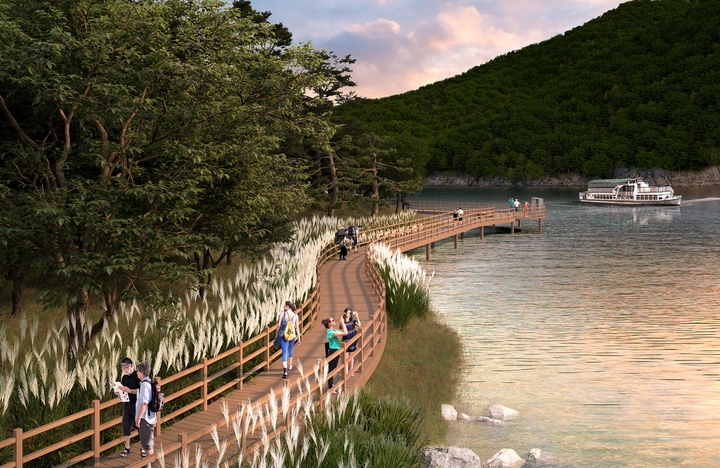 [괴산=뉴시스] 산막이옛길 순환형 생태휴양길 조감도. (사진=괴산군 제공) photo@newsis.com *재판매 및 DB 금지