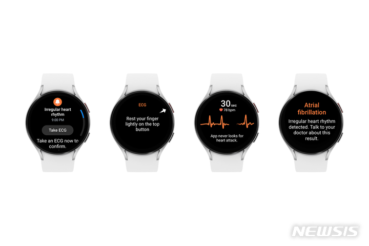[서울=뉴시스]삼성전자는 '삼성 헬스 모니터' 앱의 '불규칙 심장 리듬 알림(IHRN)' 기능이 미국 FDA(식품의약국) 승인을 획득했다고 9일 밝혔다. (사진=삼성전자 제공)