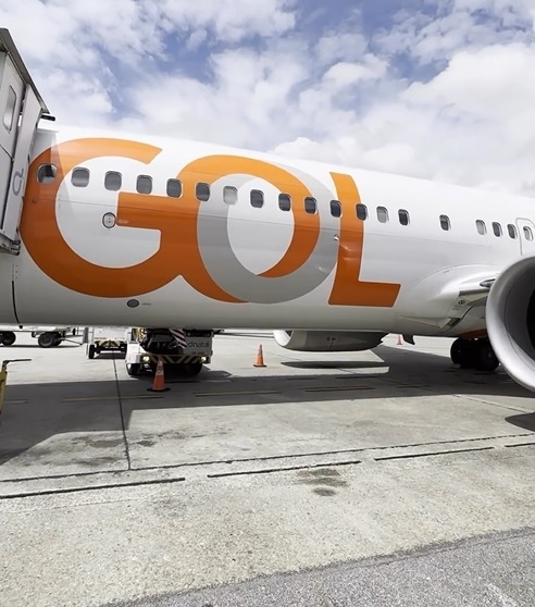 [서울=뉴시스] 지난 4일 브라질의 대표적인 저비용 항공사인 골항공 소속 비행기에서 이륙 직전 불길이 치솟았다. (사진=골항공 홈페이지 갈무리) 2023.05.09. *재판매 및 DB 금지