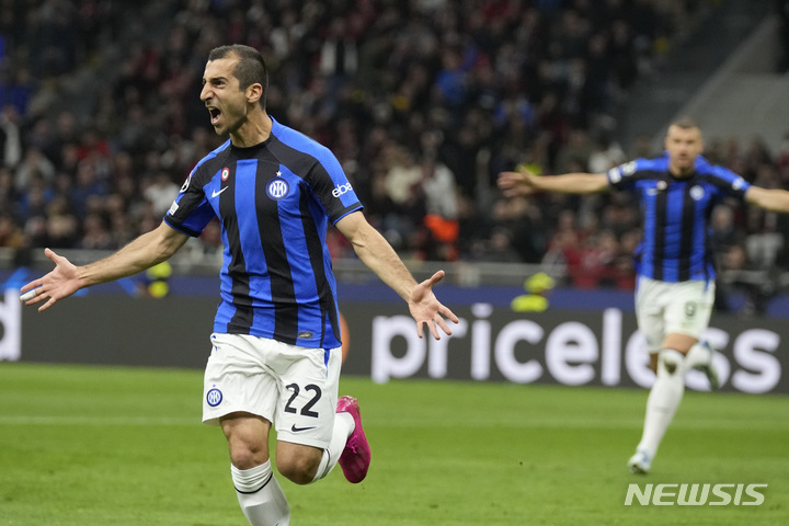 [밀라노=AP/뉴시스]인터밀란 미키타리안. 2023.05.10.