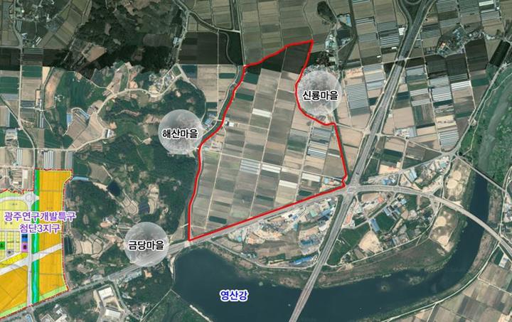 [광주=뉴시스] 광주 의료특화산단 조성 예정 지역. (사진 = 광주시 제공) *재판매 및 DB 금지