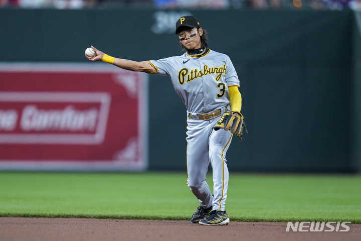 [볼티모어=AP/뉴시스] 메이저리그(MLB) 피츠버그 파이리츠의 배지환. 2023.05.14