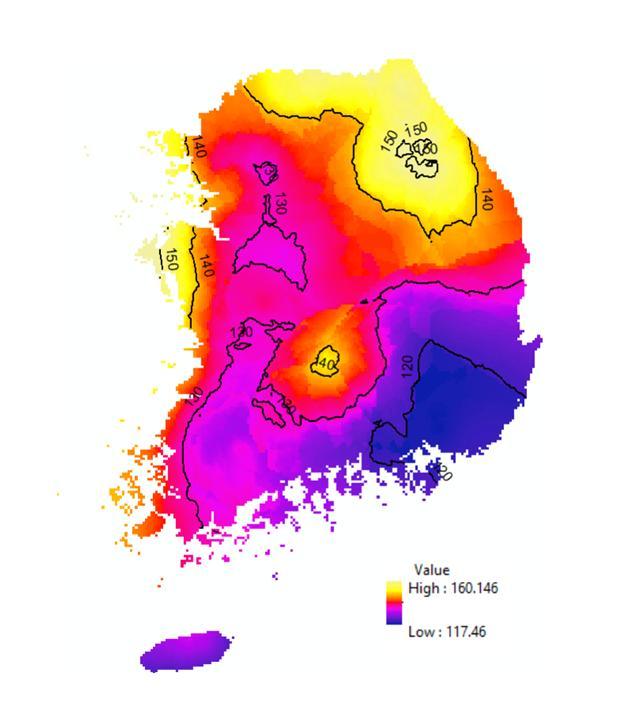 아까시 개화기 예측 지도. 안동대 제공 *재판매 및 DB 금지
