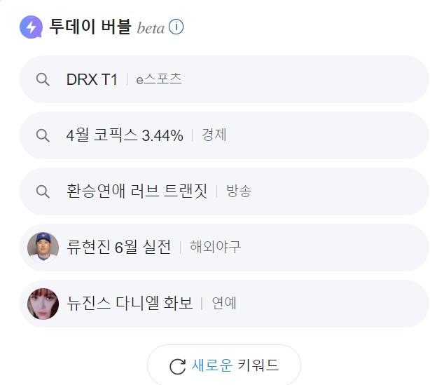 카카오 다음 '투데이 버블' 서비스 (사진=다음 캡쳐) *재판매 및 DB 금지