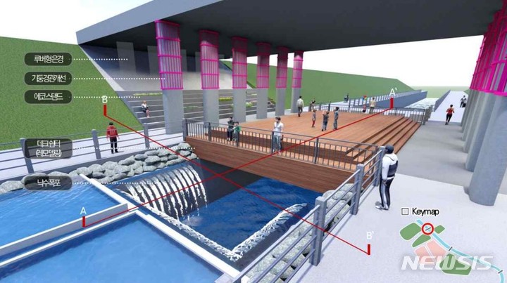 [서울=뉴시스]서울 강동구가 올해 말까지 고덕천 하류부를 정비해 자연 친화적 하천 공간으로 조성한다고 17일 밝혔다. (사진=강동구 제공). 2023.05.17. photo@newsis.com