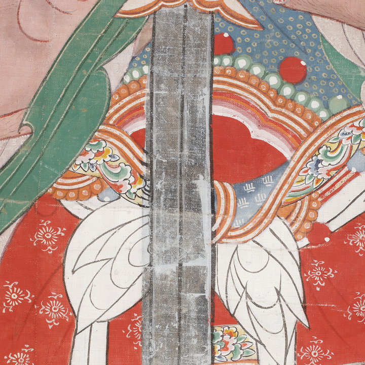 [서울=뉴시스] 문경 김룡사 영산회 괘불도_문양에 보이는 금박 및 은박 (사진=문화재청 제공) 2023.05.18. photo@newsis.com *재판매 및 DB 금지