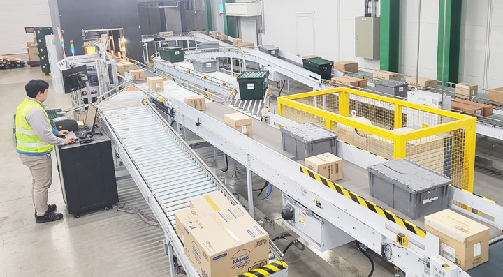 [서울=뉴시스] CJ대한통운이 부산 강서구 국제산업물류도시에 국내 최대 스타벅스 물류센터를 개설했다고 22일 밝혔다. (사진=CJ대한통운 제공) 2023.05.22 photo@newsis.com *재판매 및 DB 금지