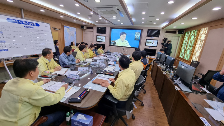 여수국가산단, 실제 재난대응 안전한국훈련 [뉴시스Pic]