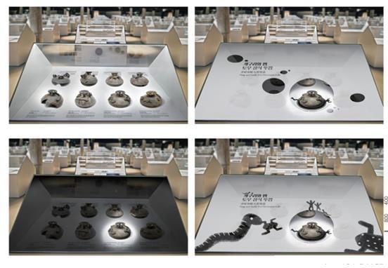 [세종=뉴시스]투명 OLED 실증을 위한 전시다. 겉으로는 일반 진열장과 다를 바 없이&nbsp; 투명하게 보이는 진열장이다. (사진=산업통상자원주 제공)&nbsp; *재판매 및 DB 금지