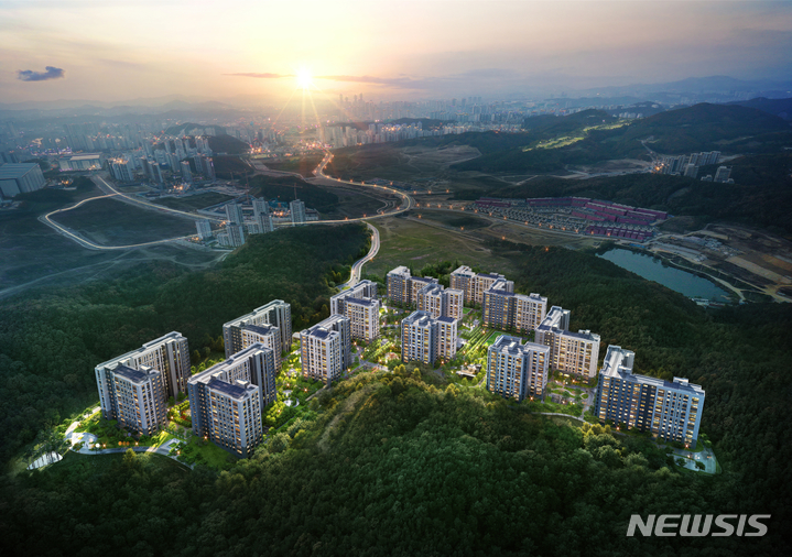 [서울=뉴시스] e편한세상 동탄 파크아너스 조감도. (이미지=DL이앤씨 제공)