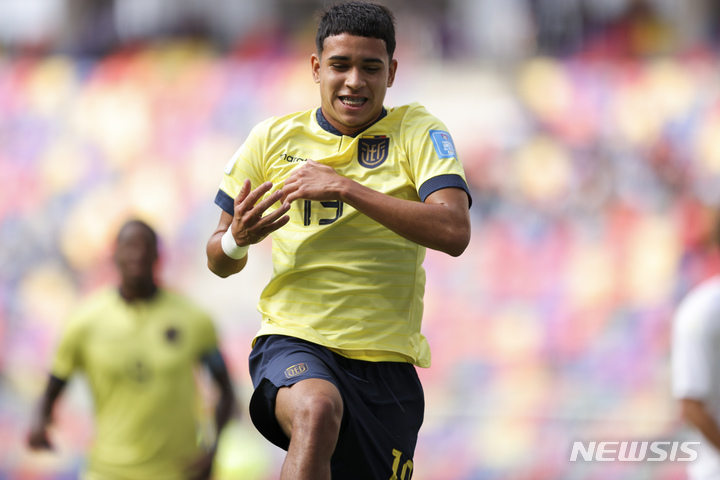 [산티아고 델 에스테로=AP/뉴시스]한국의 16강 상대인 에콰도르. 2023.05.26.