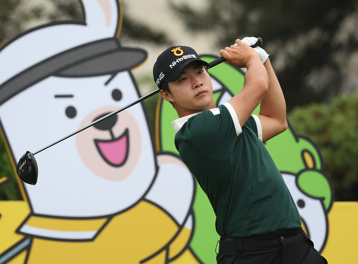 [서울=뉴시스]김동민 1번홀 드라이버 티샷1. 2023.05.28. (사진=KPGA 제공)&nbsp; *재판매 및 DB 금지