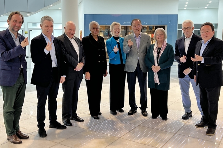 [음성=뉴시스] 반기문평화기념관 간담회에 참석한 세계원로회 회원들. (사진=음성군 제공) photo@newsis.com *재판매 및 DB 금지