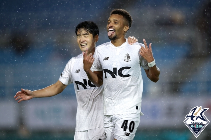 [서울=뉴시스]서울이랜드 브루노 득점. 2023.05.28. (사진=한국프로축구연맹 제공) *재판매 및 DB 금지