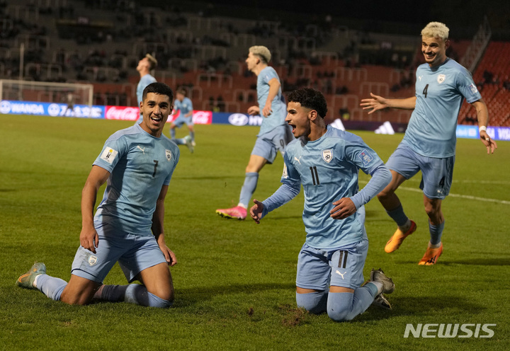 [멘도사=AP/뉴시스]이스라엘, 우즈벡 꺾고 U-20월드컵 8강행. 2023.05.30.