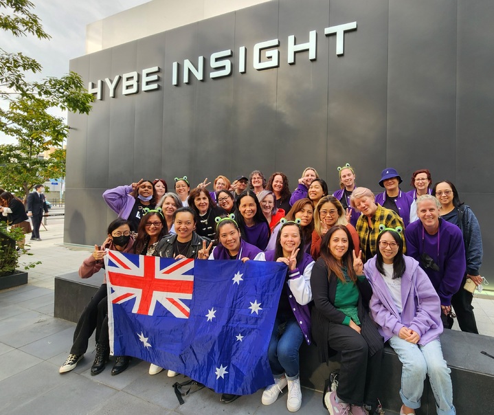 2022년 BTS 호주 팬클럽 한국 투어. BTS 소속사 하이브 인사이트 사옥. (사진=한국관광공사 제공) photo@newsis.com *재판매 및 DB 금지