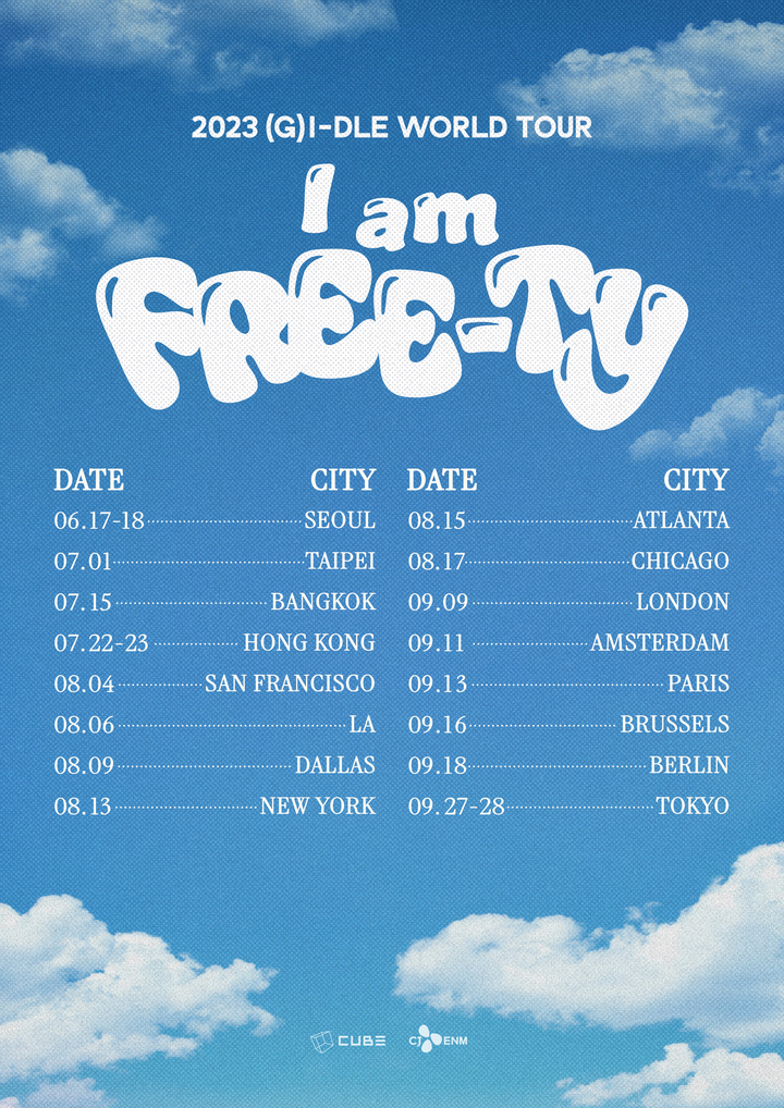[서울=뉴시스] 아이들(IDLE) 월드투어 포스터 2023.06.01 (사진 = 큐브 엔터테인먼트 제공) photo@newsis.com*재판매 및 DB 금지 *재판매 및 DB 금지