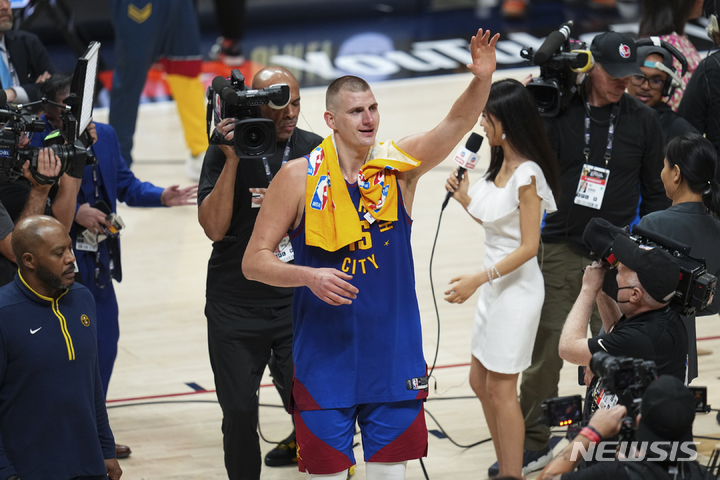 [덴버=AP/뉴시스]덴버 너기츠의 니콜라 요키치 