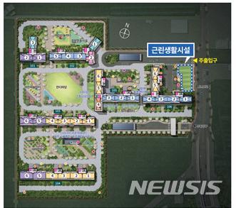 [서울=뉴시스] 정읍 푸르지오 더 퍼스트 단지 내 상가 배치도.