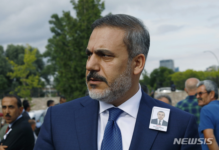 [앙카라 (튀르키예)=AP/뉴시스] 하칸 피단 튀르키예 새 외무장관. 그는 국가정보국(MIT)의 수장으로 2010년부터 근무해온 에르도안 대통령의 정보통이다. 원래 군인 출신이며 국제관계학 박사학위 소지자이기도 하다. 