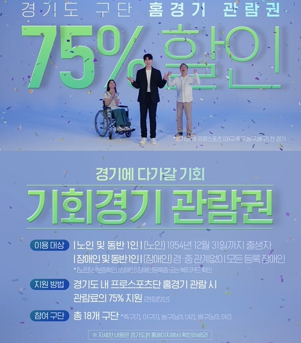 기회경기 관람권. (사진=경기도 제공) *재판매 및 DB 금지