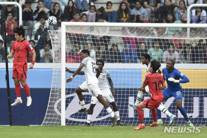 [산티아고델에스테로(아르헨티나)=AP/뉴시스] 나이지리아전 결승골 넣은 최석현. 2023.06.05.