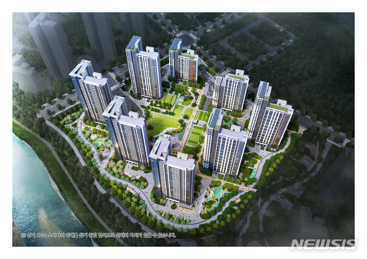 [서울=뉴시스] 힐스테이트 자이 아산센텀 조감도.(사진=더피알 제공)