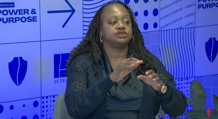 보니 젠킨스 미국 국무부 군비통제·국제안보 차관이 6일(현지시간) 신미국안보센터(CNAS) 주최 대담에서 발언하는 모습. (사진=CNAS 유튜브 캡처) 2023.06.06. *재판매 및 DB 금지