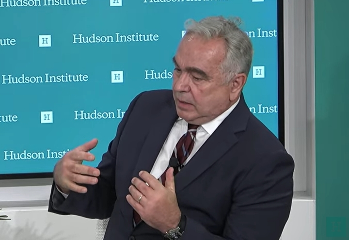 커트 캠벨 백악관 국가안보회의(NSC) 인도·태평양 조정관이 6일(현지시간) 허드슨연구소 대담에서 발언하고 있다. (사진=허드슨연구소 유튜브 캡처) 2023.06.06. *재판매 및 DB 금지