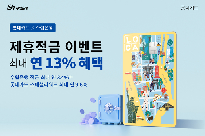 [서울=뉴시스]롯데카드가 수협은행과 'Sh플러스알파적금(with롯데카드)' 판매 이벤트를 진행한다고 7일 밝혔다(사진=롯데카드 제공)2023.06.07 photo@newsis.com *재판매 및 DB 금지