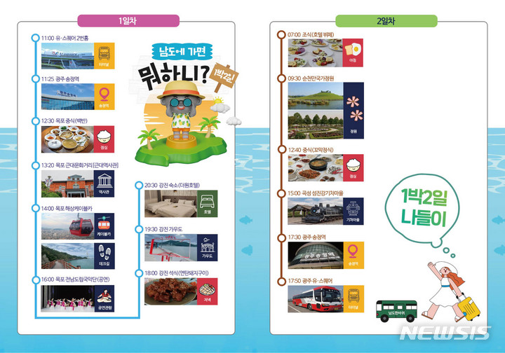 남도한바퀴 1박2일 여행상품 출시.