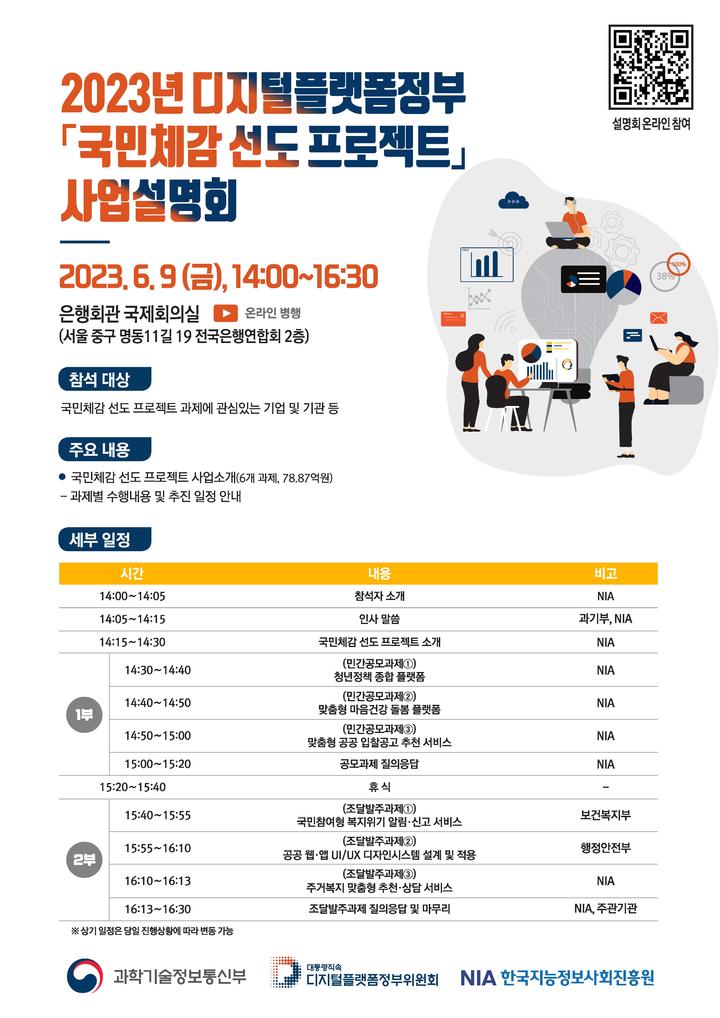 [서울=뉴시스] 과학기술정보통신부는 디지털플랫폼정부위원회에서 확정한 디지털플랫폼정부 실현계획에 따라 디지털플랫폼정부 국민체감 선도프로젝트 사업을 착수하기에 앞서 사업 참여에 관심 있는 기업과 기관 등을 대상으로 사업 설명회를 열 예정이라고 8일 밝혔다. (사진=과학기술정보통신부 제공) *재판매 및 DB 금지