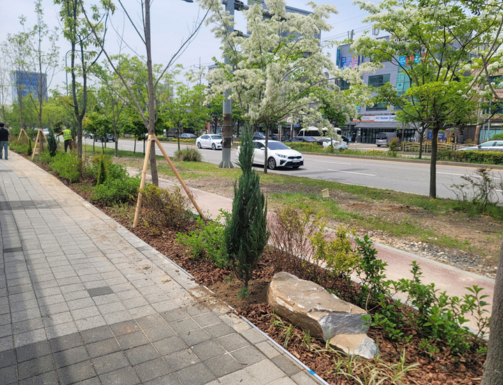 [수원=뉴시스] '정원형 띠녹지' 조성. (사진=수원시 제공) 2023.06.09. photo@newsis.com *재판매 및 DB 금지