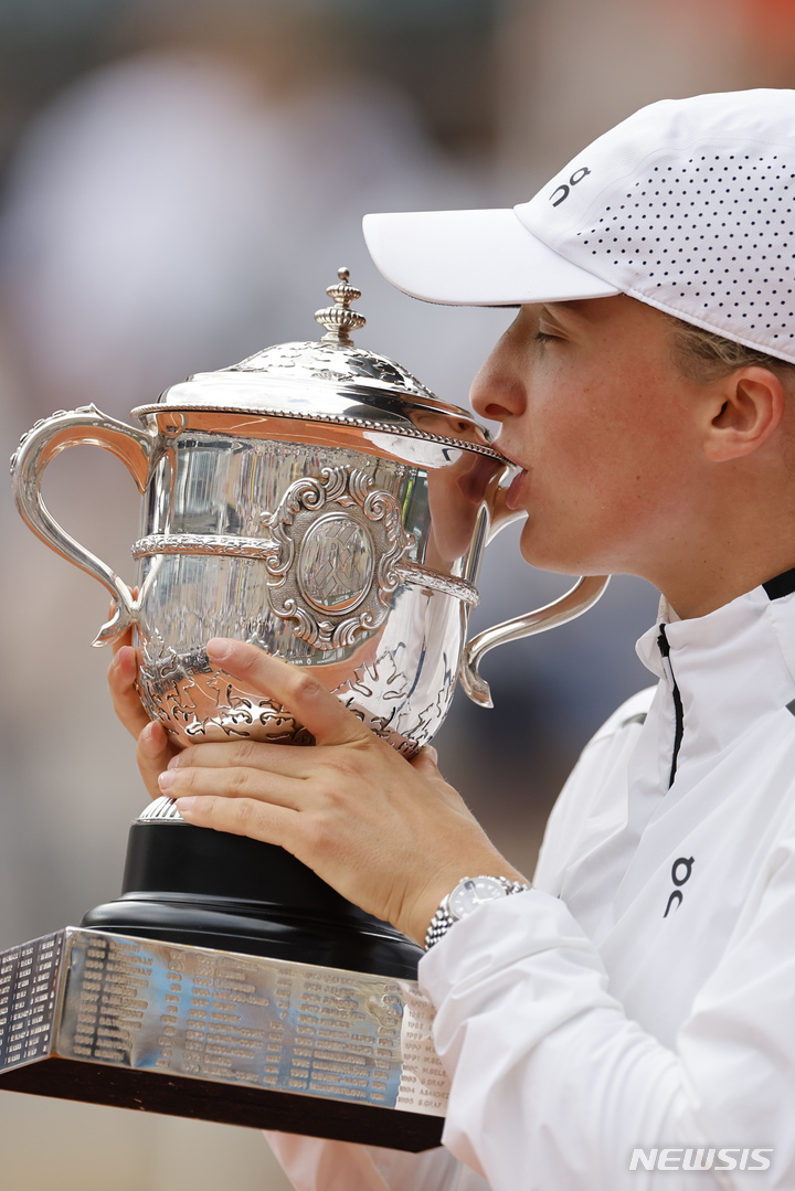 [파리=AP/뉴시스] 이가 시비옹테크. 2023.06.10